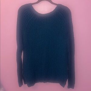 American Eagle Outfitters Blue Crew Neck Sweater